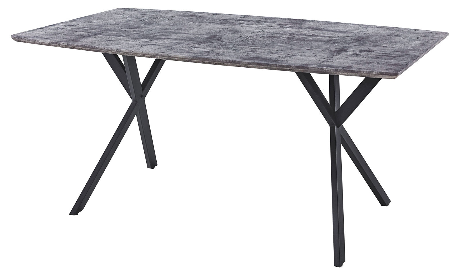 Tisch Leon Beton-Optik/schwarz 160x90 cm