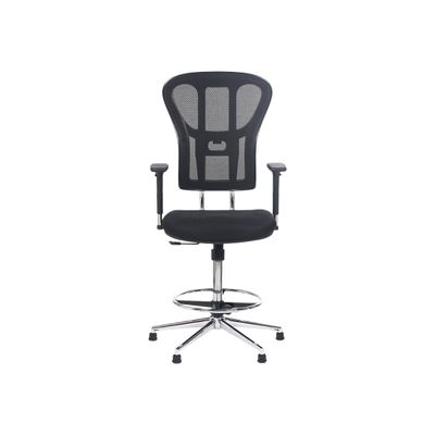 Siège technique TANET - fauteuil haut - hauteur réglable jusqu'à 71 cm - accoudoirs règlable en hauteur - repose-pieds - dossier basculant - noir