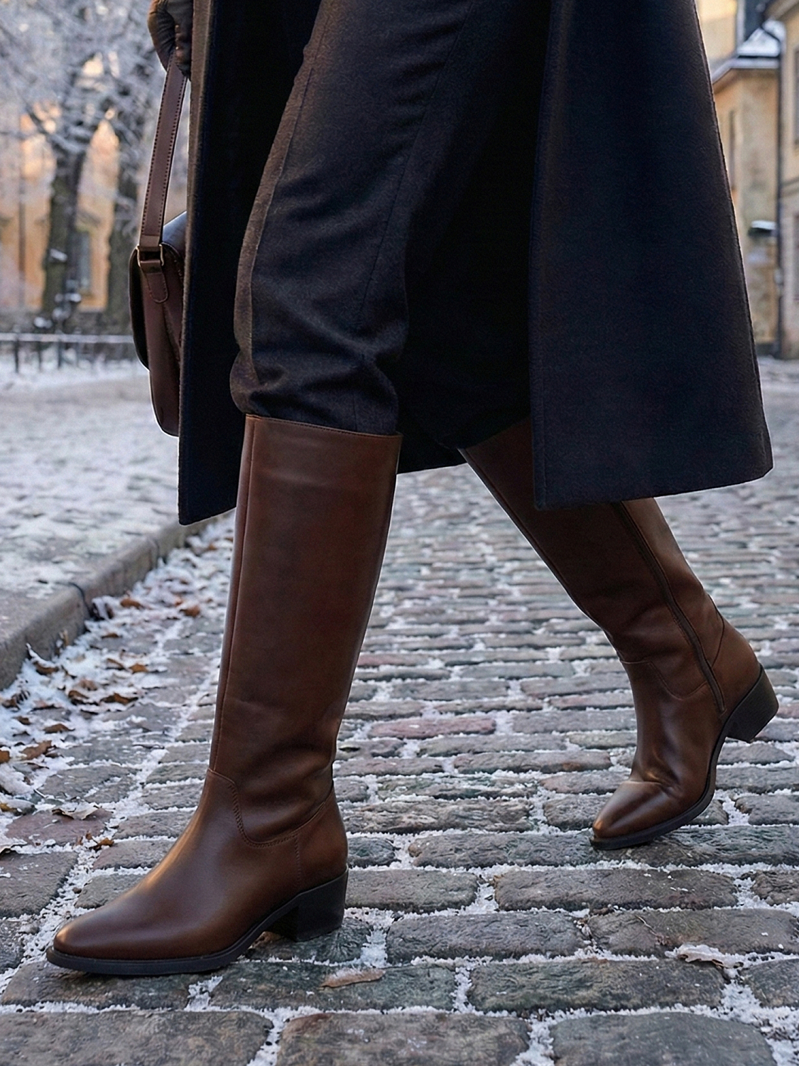 VYNE Lucca High Leather Western Boot Brown