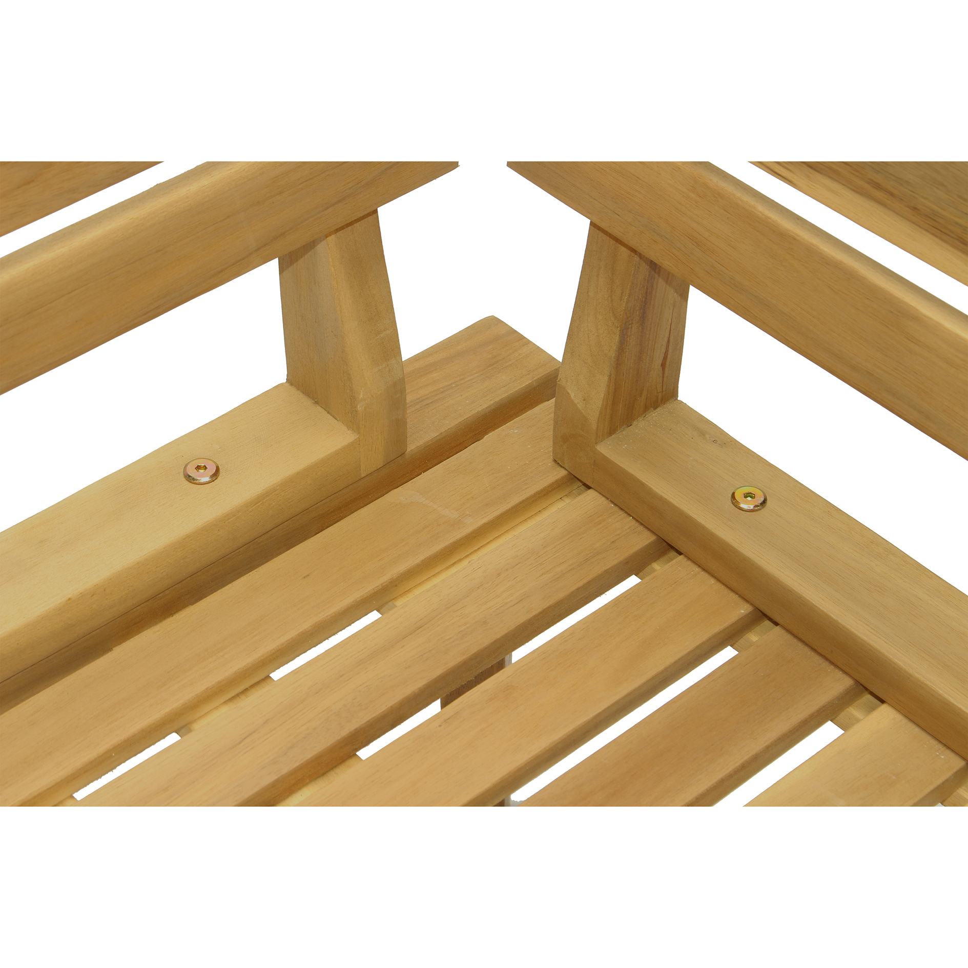 4-teiliges Gartenset - holzfarben-grau - mit Kissen