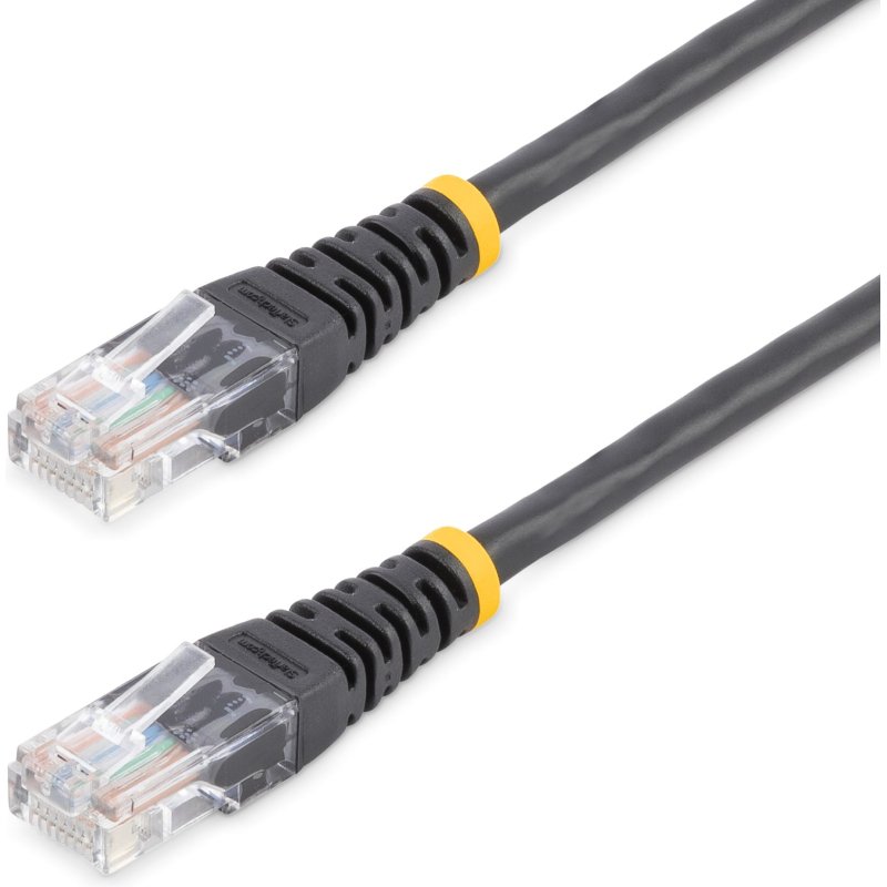 StarTech.com Câble patch UTP Cat5e de 15 m avec RJ45 moulé noir - Cordon de connexion de 15 m