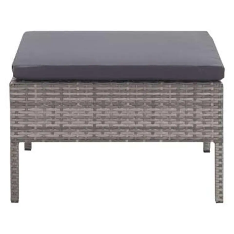 vidaXL - Tuin Loungeset - Grijs - Poly rattan