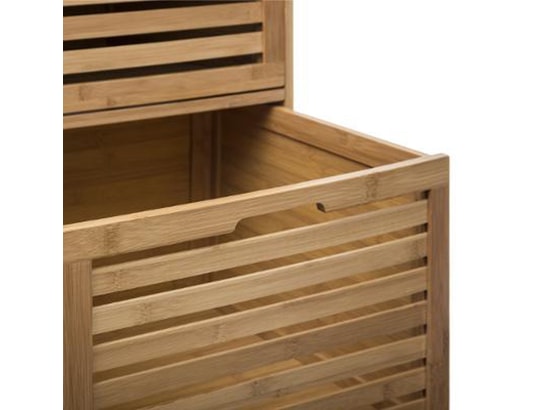 PEGANE - Meuble de rangement en bambou naturel - l.41 x p.41 x h.91 c...
