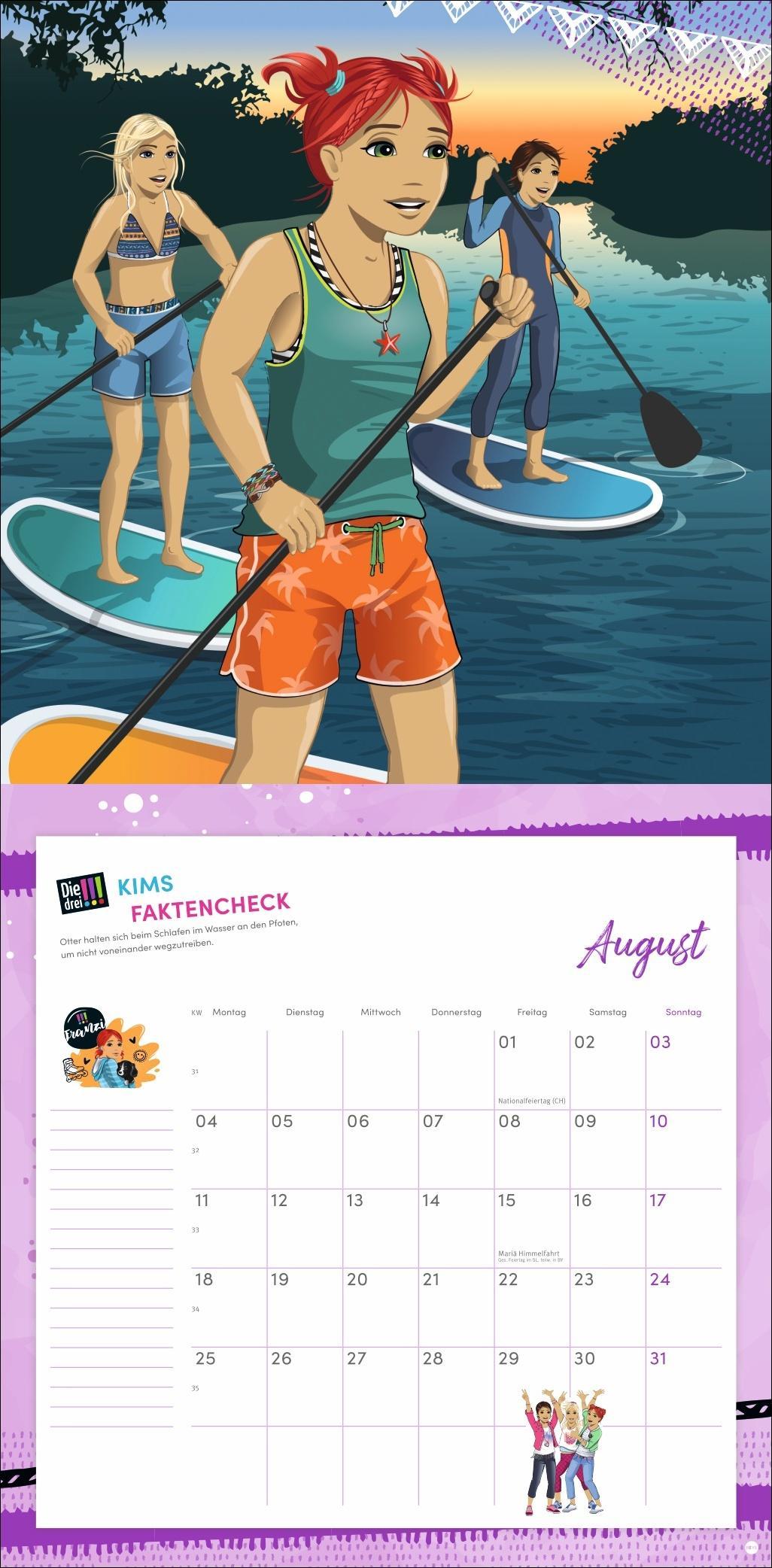 Die drei !!! Broschurkalender 2025