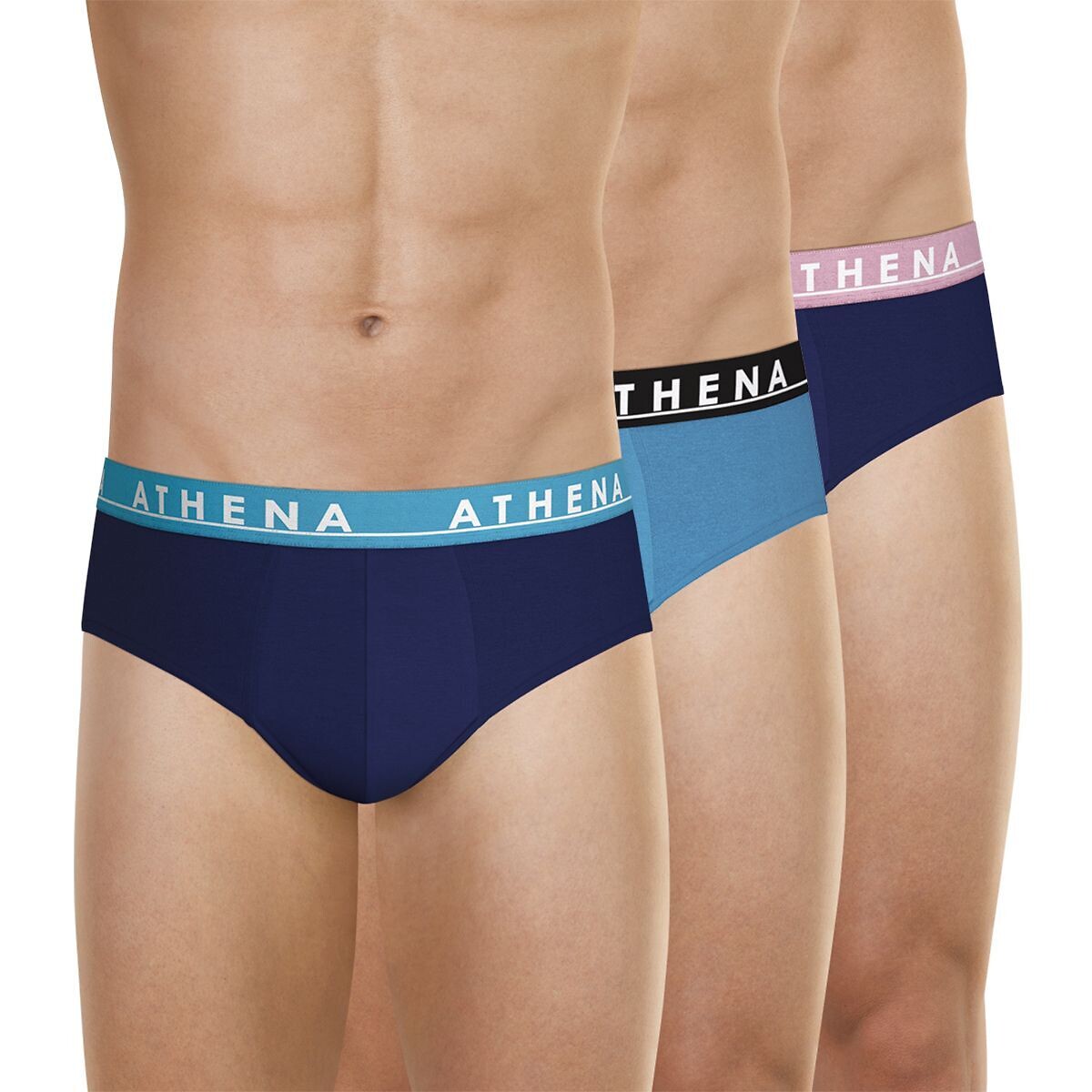 ATHENA<br>Conjunto de 3 cuecas em puro algodão TONIC