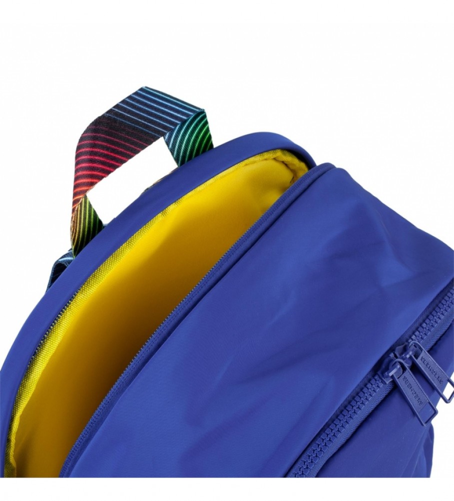Mochila Skechers com bolso interno para tablet iPad S894 Azul - 30x46x15cm -