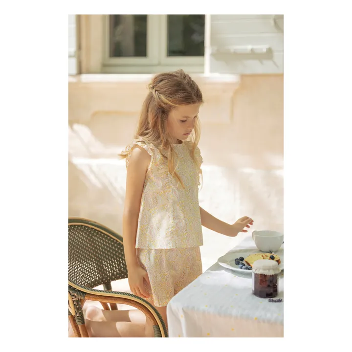 Tartine et Chocolat Blouse et Short Fleuris | Jaune
