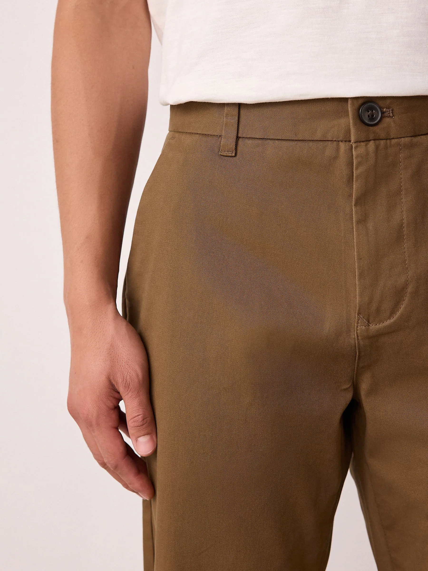 Lichtbruin - Straight fit - Stretchy chino