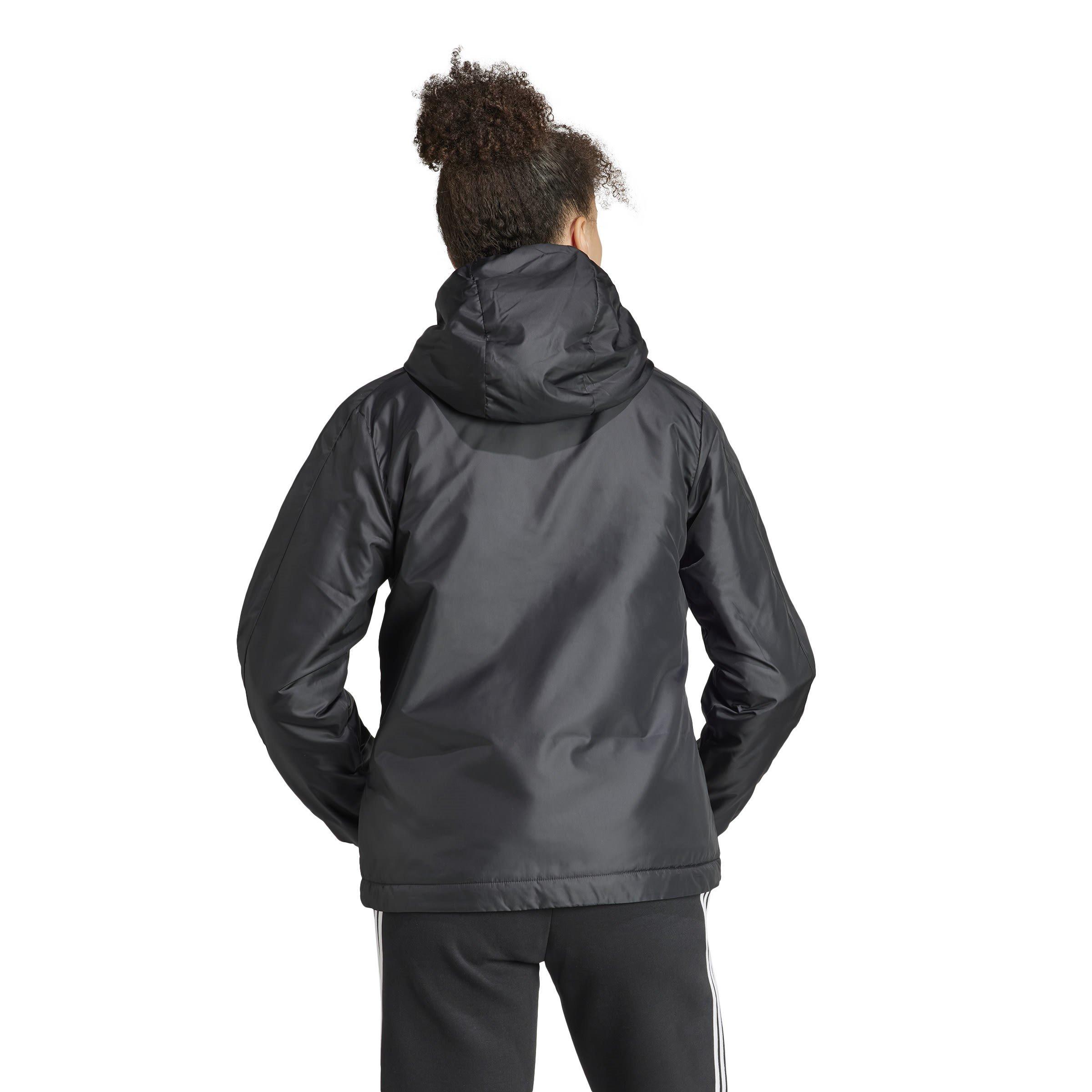 adidas 3 Stripe Essential Hooded Jacket Womens
