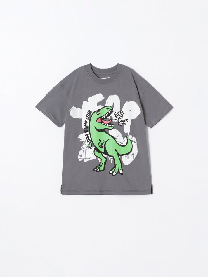 Camiseta estampada - Cinza escuro