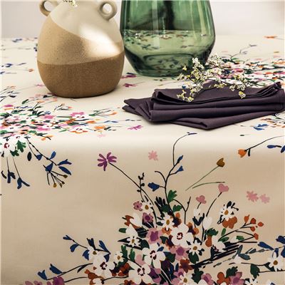 Nappe antitache motif fleurs