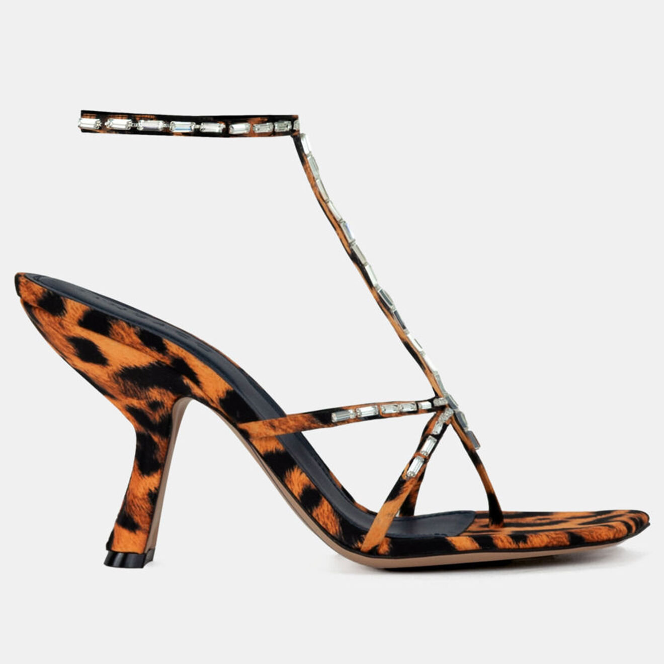 Iindaco Sandales Tal Diana Léopard noir/marron - Talon 9.5 cm