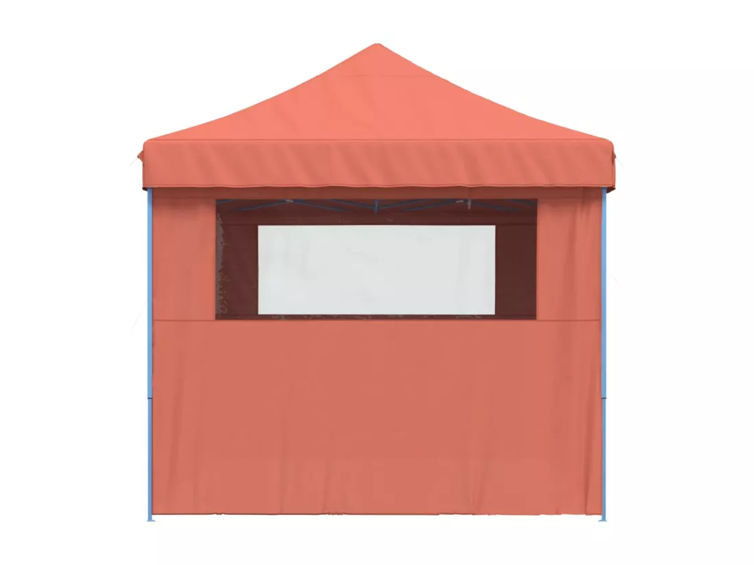 Tente de réception pliable escamotable avec 4 parois latérales