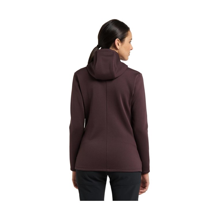 Haglöfs Willow Mid Hooded Jacket Women Burgundy Brown