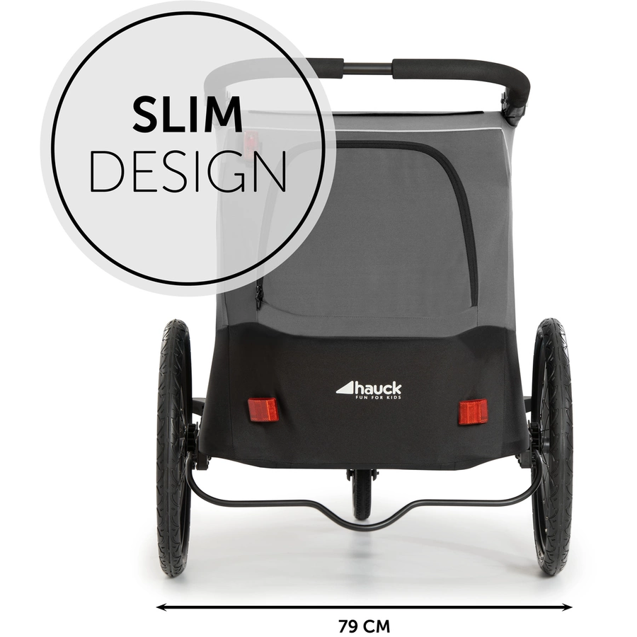 hauck 2in1 Fahrradanhänger und Buggy Dryk Duo Grau