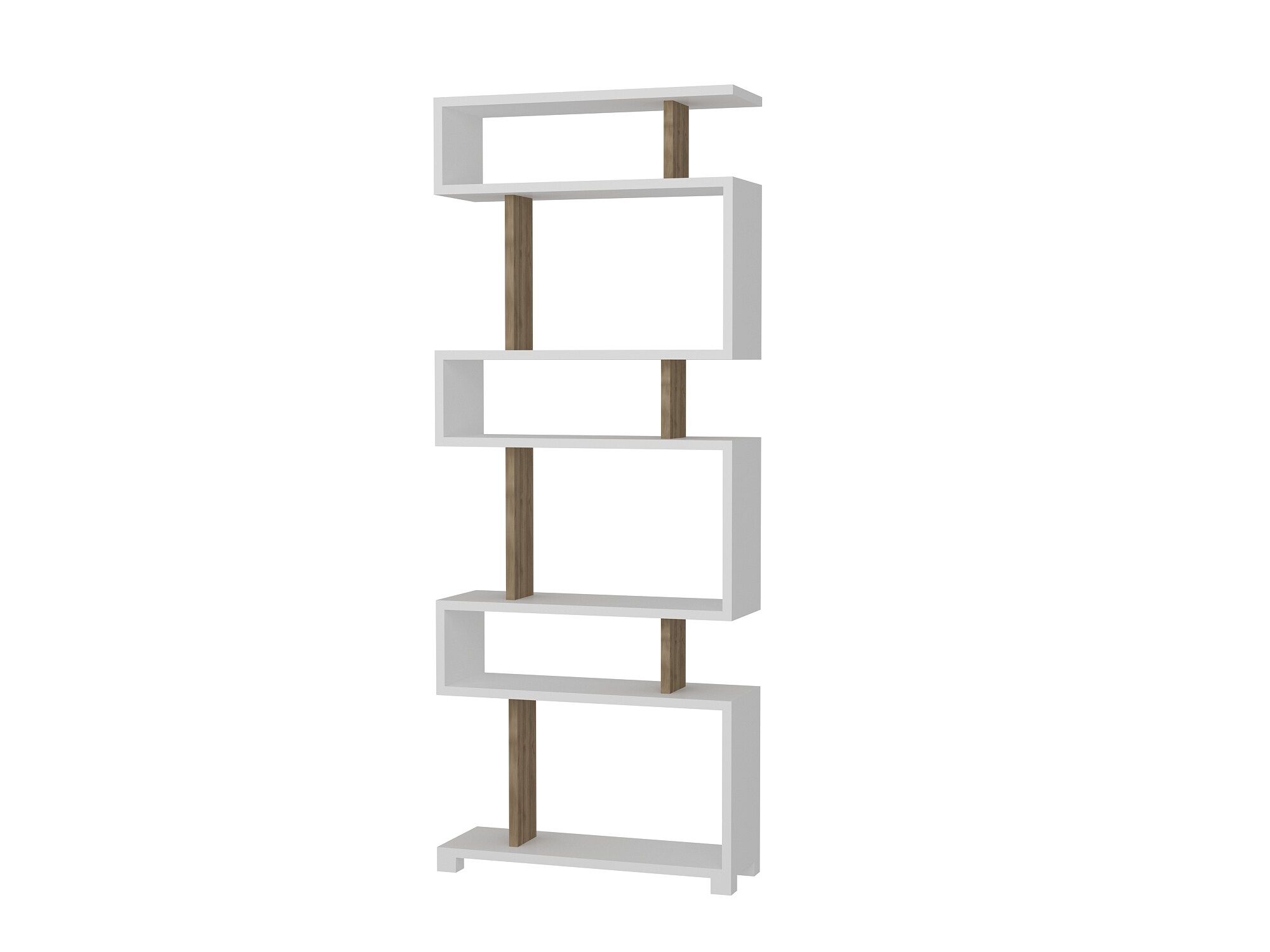 Bücherregal BlokWeiß Walnuss
