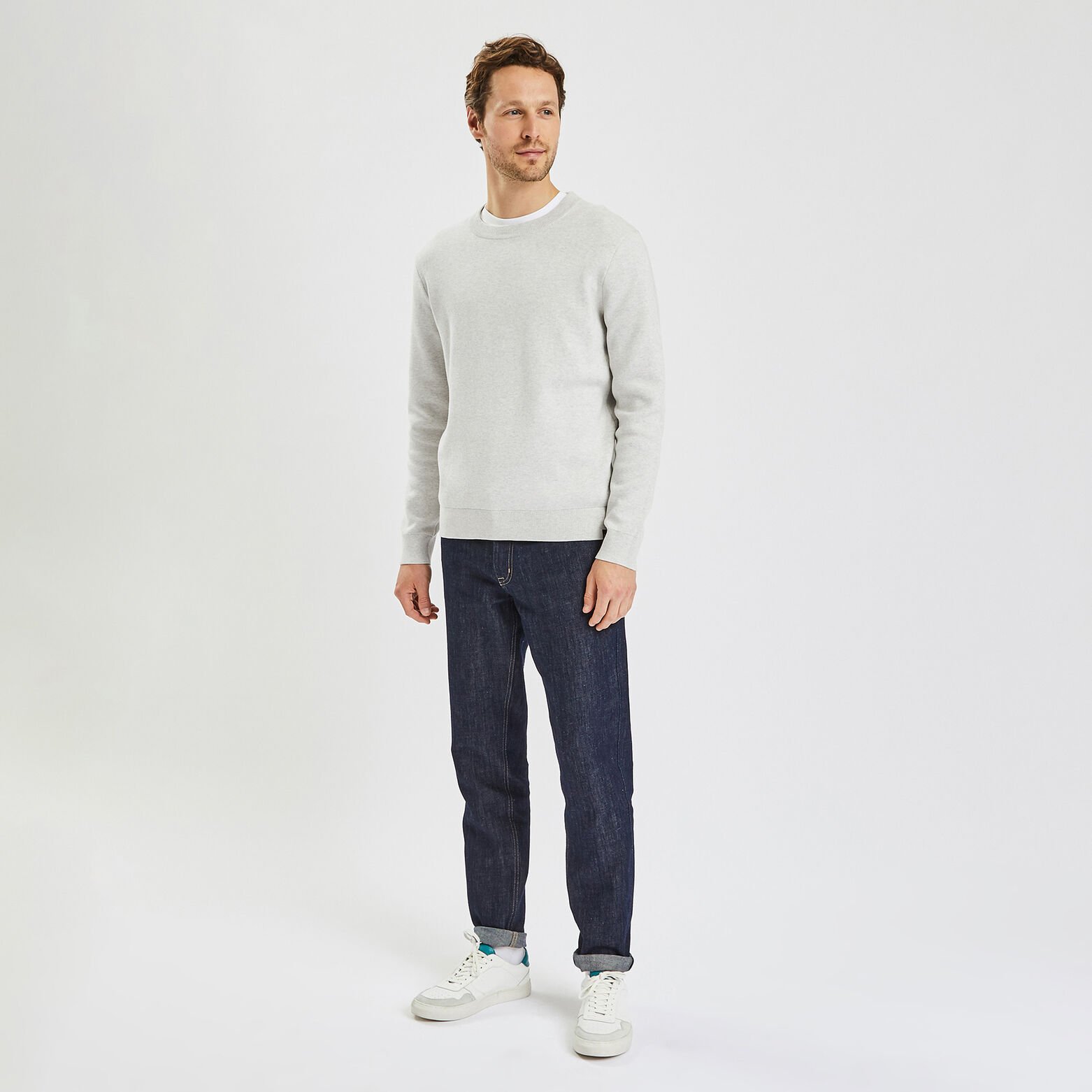 Pull uni 'le parfait by JULES' Ecru