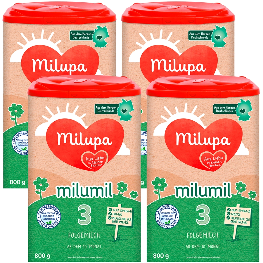 Milupa Folgemilch Milumil 3 4 x 800 g ab dem 10. Monat