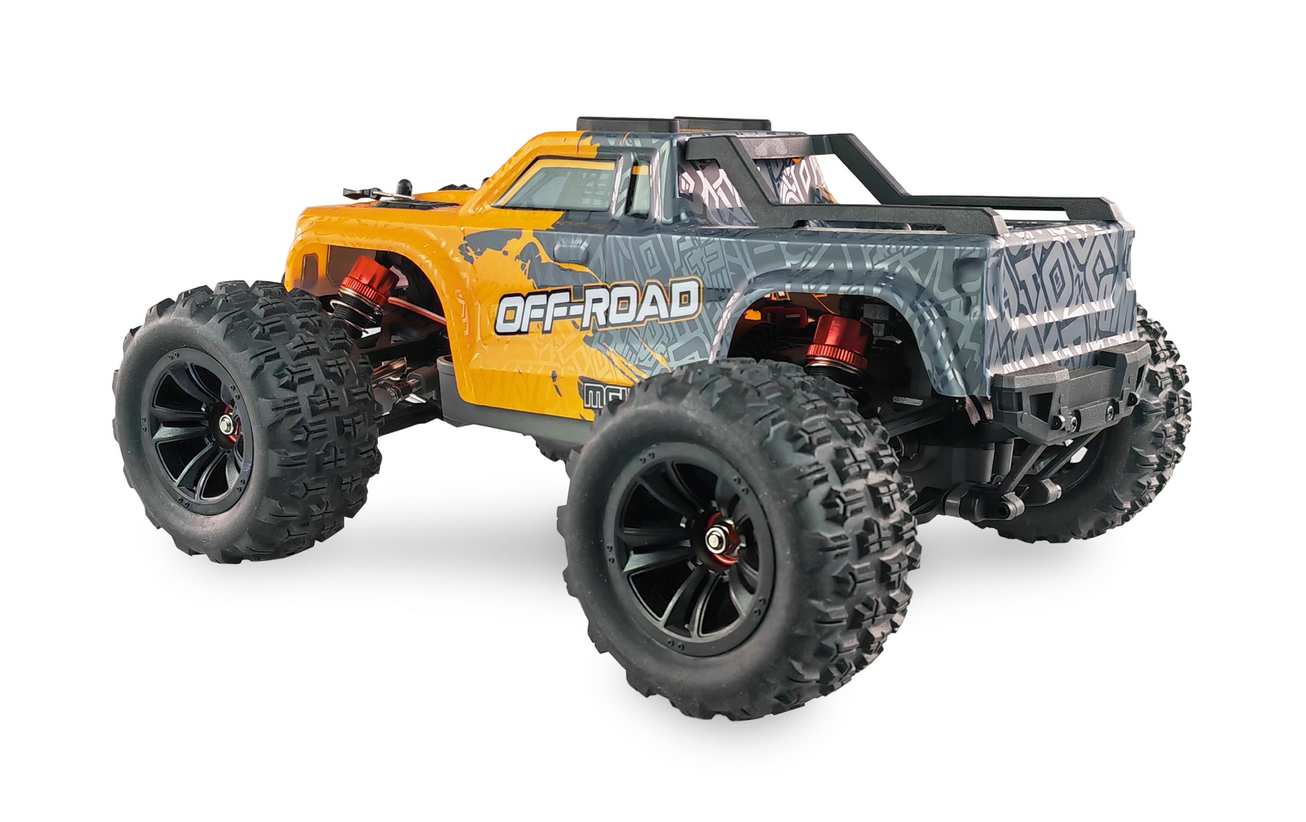 Monster Truck MEW4 Brushless 4WD RTR, 1:16Off-Road Modell mit solidem Antriebsstrang aus Metall