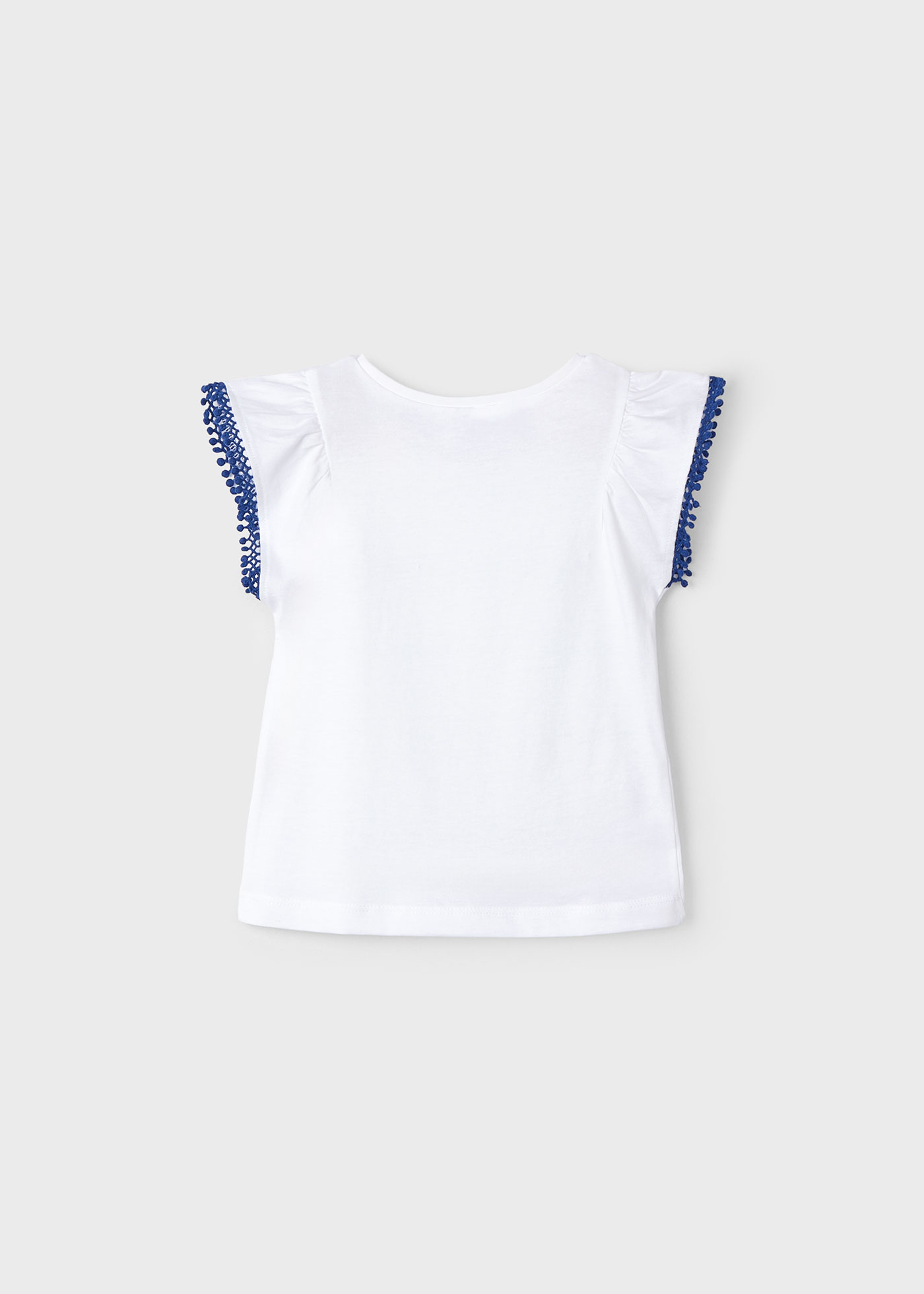 Camiseta Better Cotton com apliques para meninas, Branco-Jade