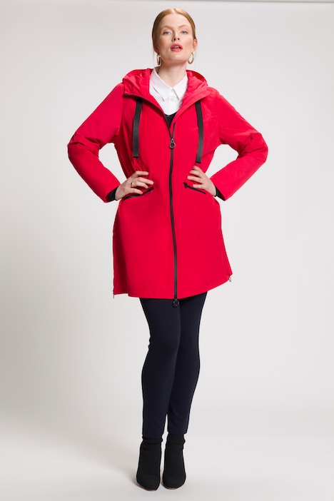 Jacke, Two-Tone, Kapuze, 2-Wege-Zipper, Parka-Form