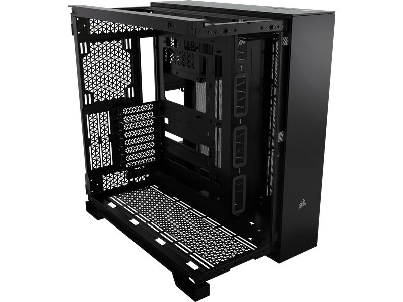 Corsair PC-Gehäuse 6500D Airflow Schwarz Mid-Tower PC-Case mit Zwei-Kammer-Design und herausragendem Luftstrom