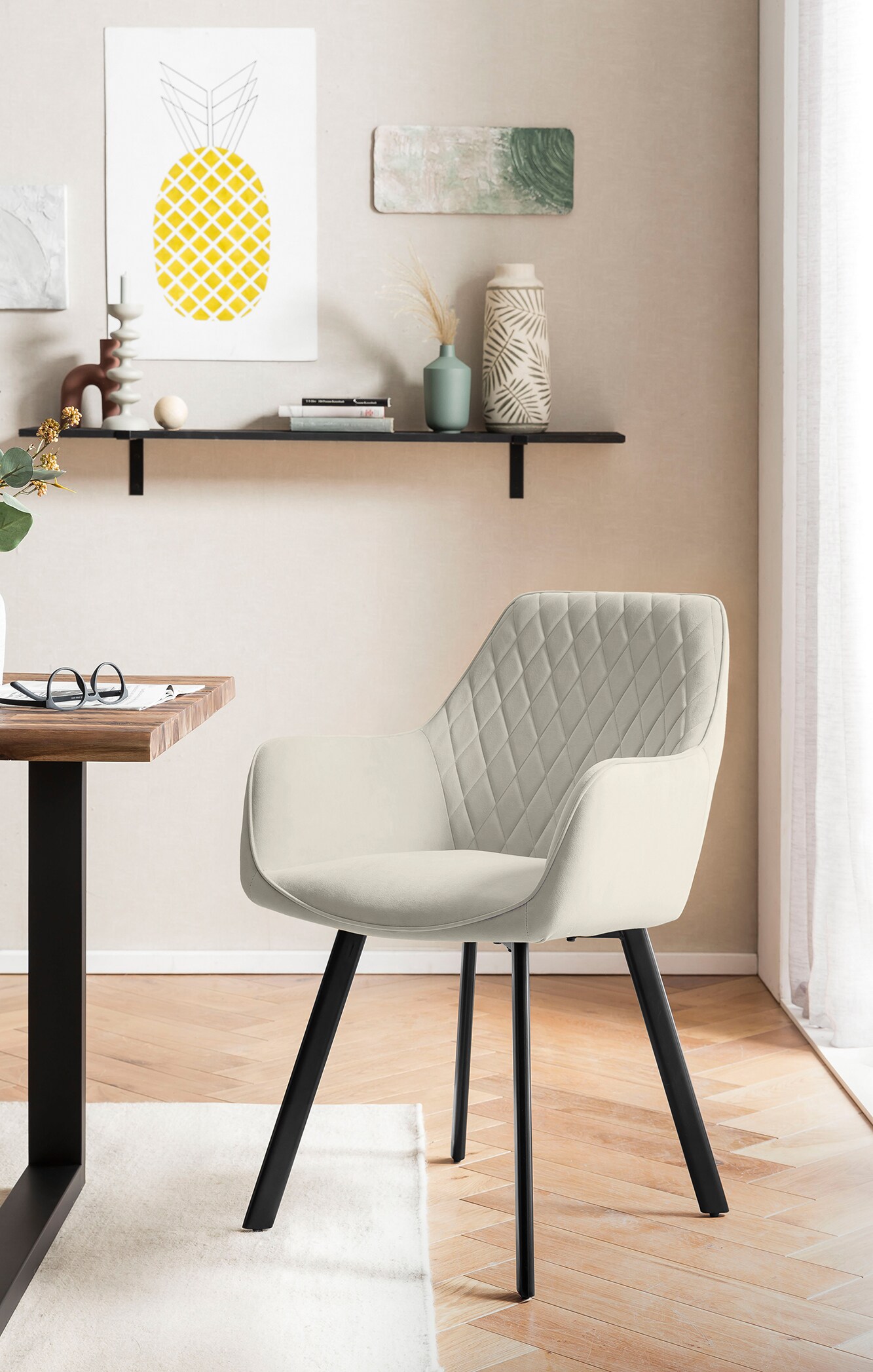 Essgruppe 5 tlg. 160x85 cm Sitzgruppe Massivholz Essstuhl Esstisch Tisch Stuhl