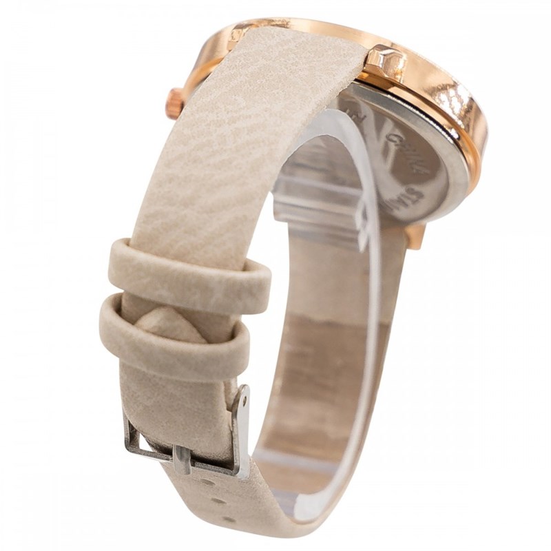 Montre Femme CHTIME bracelet Cuir Blanc