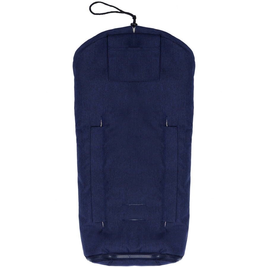 fillikid Winterfußsack Pamir für Babyschale Echtfell Blau Melange
