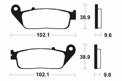 Plaquettes de freins Tecnium Performance métal fritté - MF200