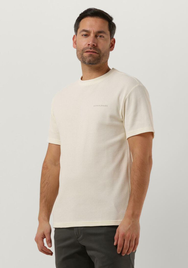 ANERKJENDT gebroken wit anerkjendt t-shirt akkikki s/s waffle tee