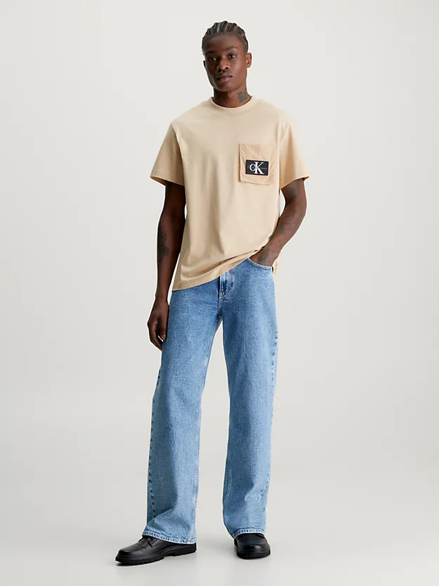 Camiseta de modelagem relaxada em tecido misto