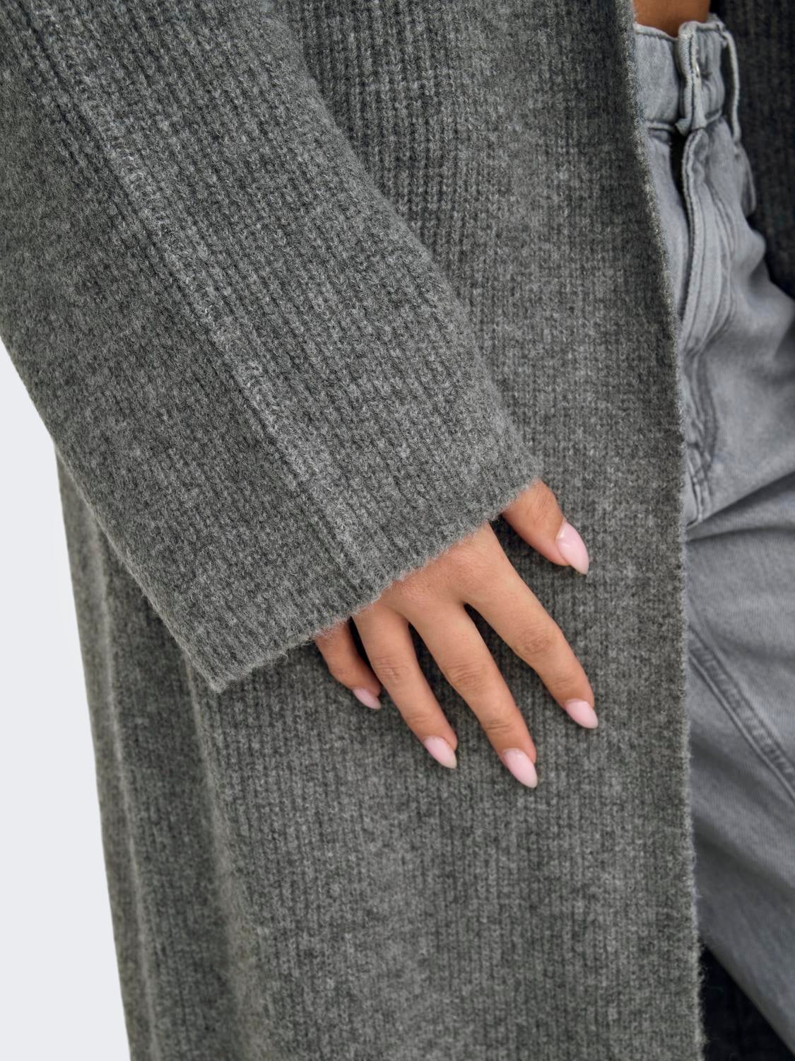 ONLALPHA Strickjacke Medium Grey Melange