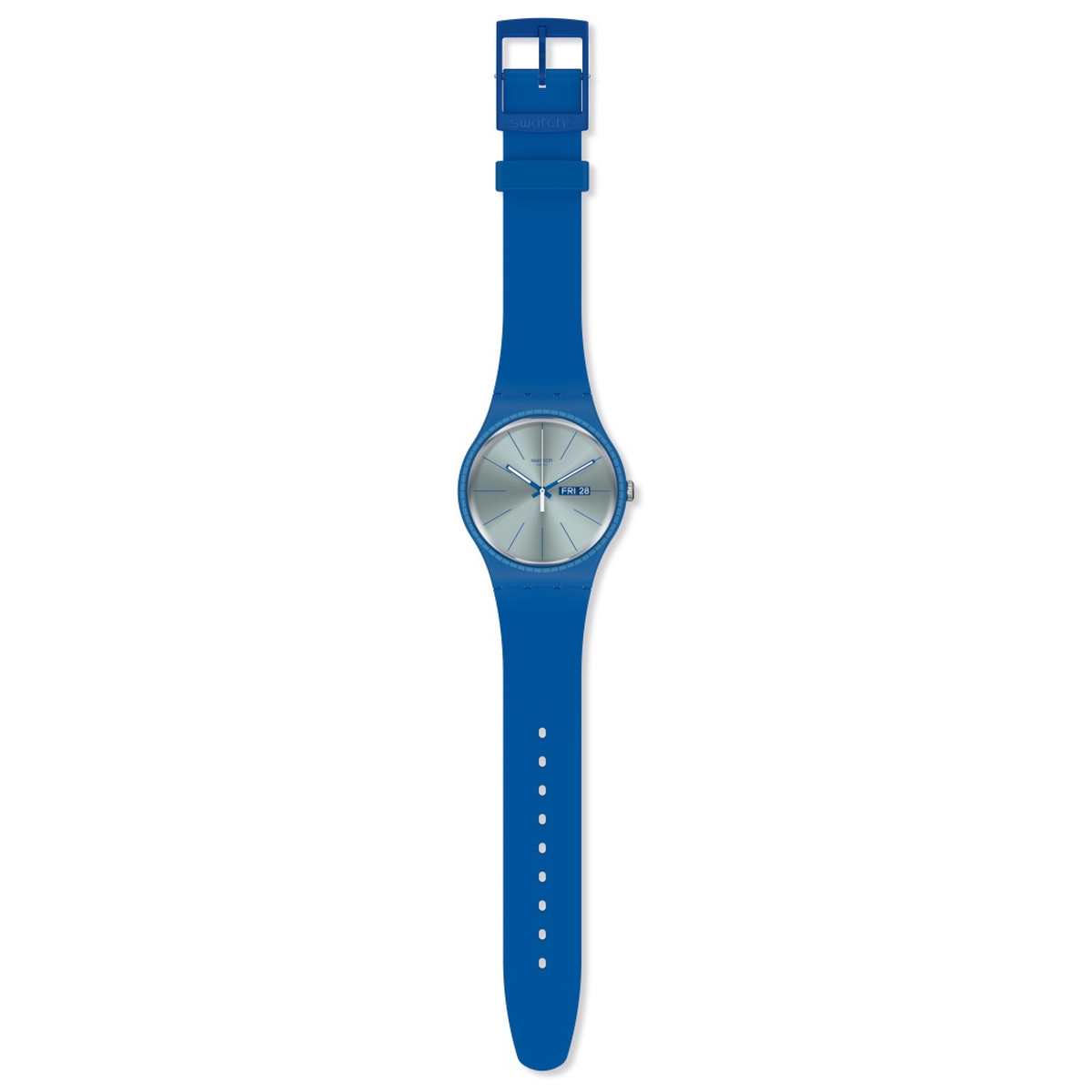 Montre Swatch mixte plastique et silicone bleu