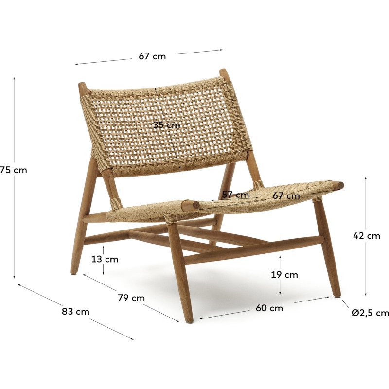 Fauteuil Codolar en bois de teck massif