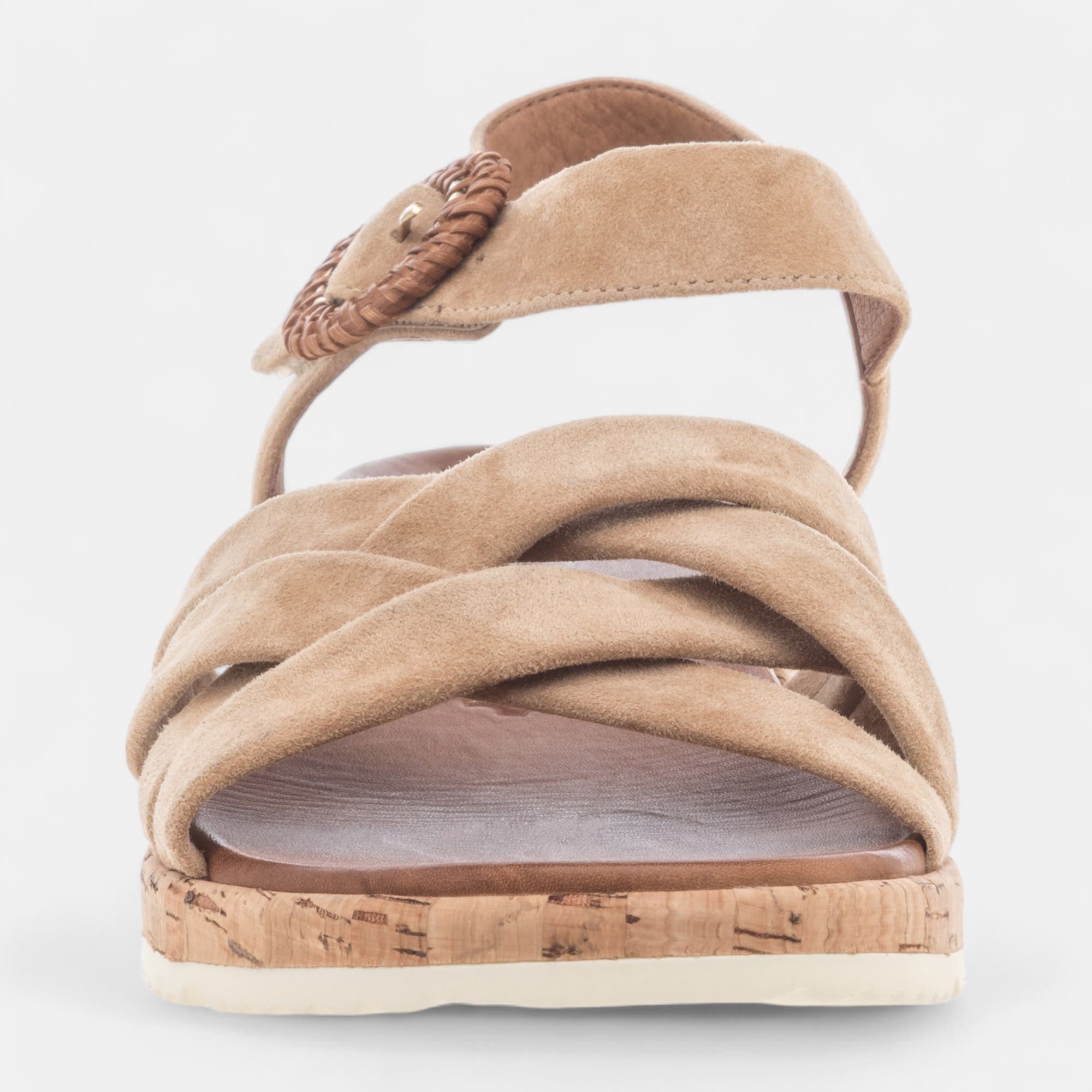 Sandales Femme en cuir beige