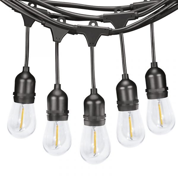 LEDME Guirlanda led Solar 3w com 10 Lâmpadas Exteriores E27 Ip65 3000k 3000k