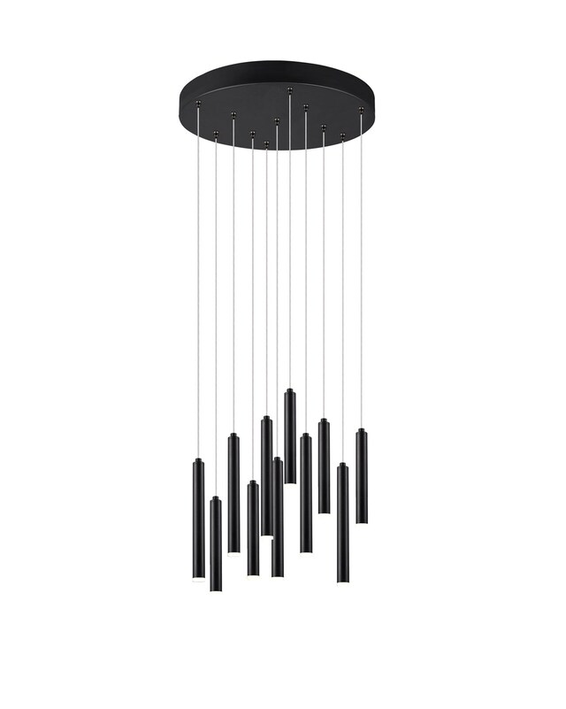 Tubular Pendelleuchte schwarz 321691132, D/H: 40/150 cm, Metall
