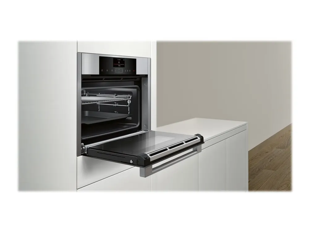 Neff N 90 C15FS22N0 - Ovn - med dampfunktion - til indbygning - niche - bredde: 56 cm - dybde: 55 cm - højde: 45 cm - med selv-rengøring - Klasse A  - rustfrit stål