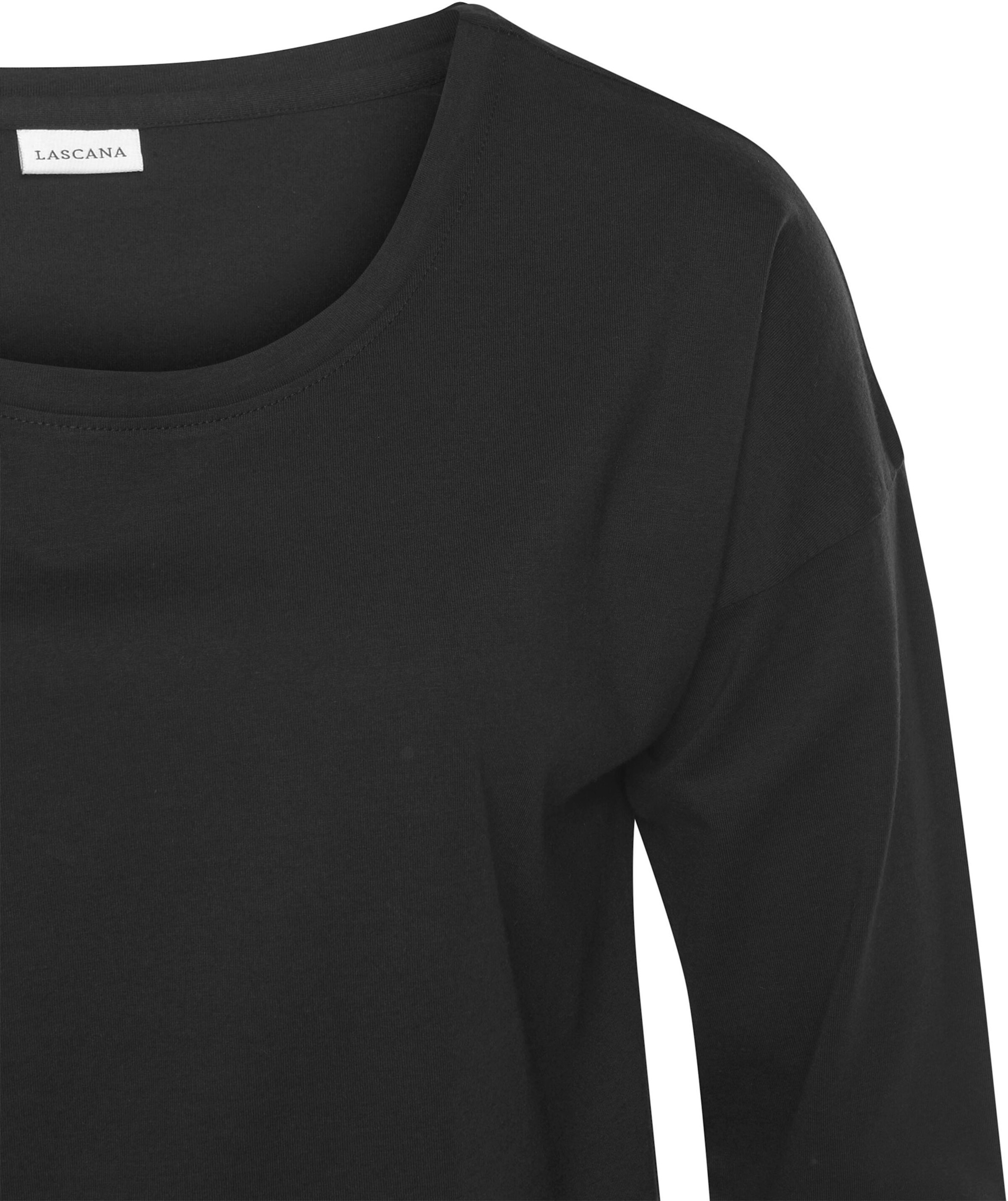 LASCANA Pyjamaoberteil in schwarz