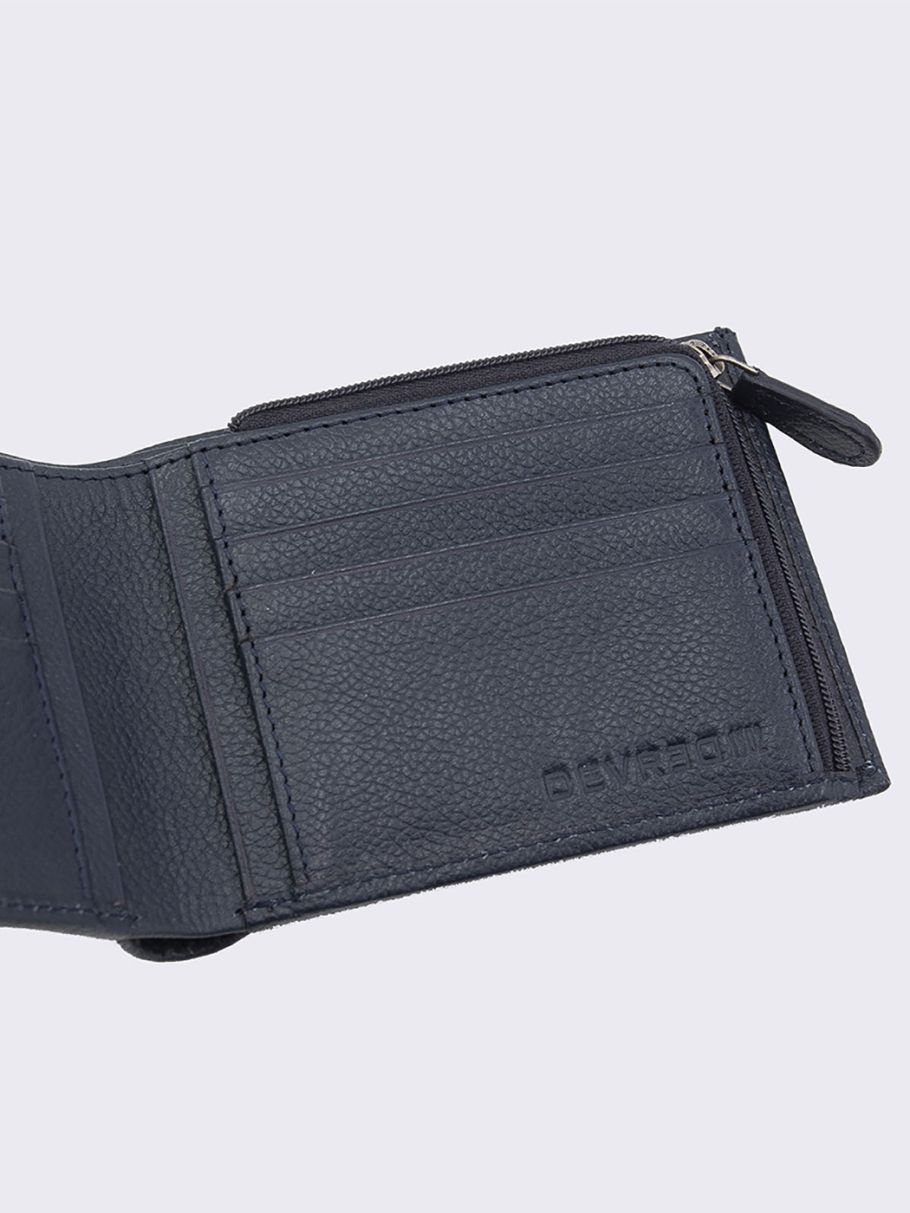 Portefeuille en cuir uni