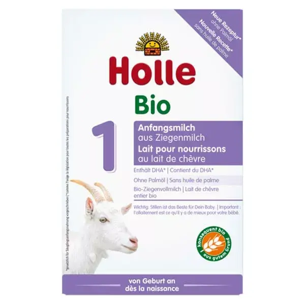 Fórmula infantil orgânica à base de leite de cabra Holle, 400g