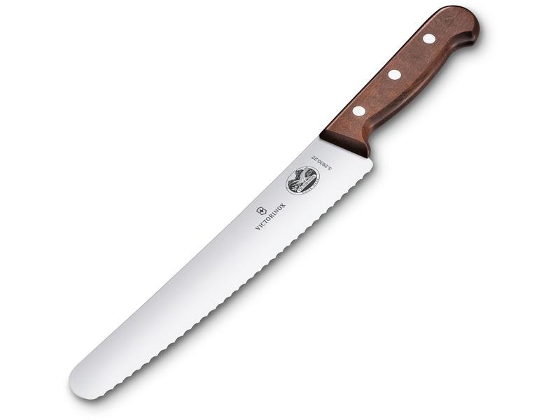 Victorinox Brotmesser 22 cm Braun Brot und Konditormesser mit ergonomischem Griff und Wellenschliff