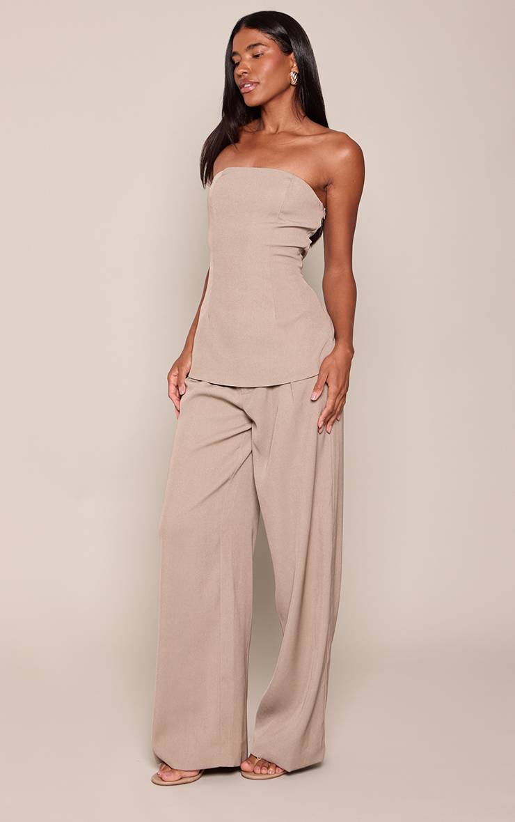 Deep Stone Pantalon Tailleur Large Pierre Foncé Ensemble Coordonné