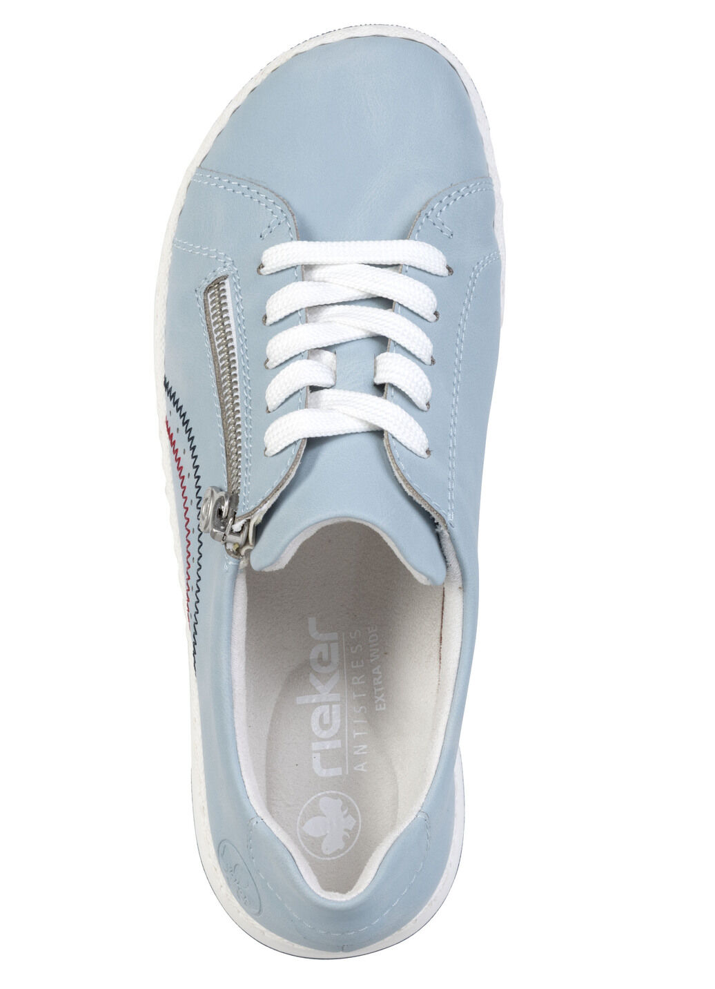 Rieker, bequeme Damen-Sneaker, Weite H, mit herausnehmbarem Fussbett