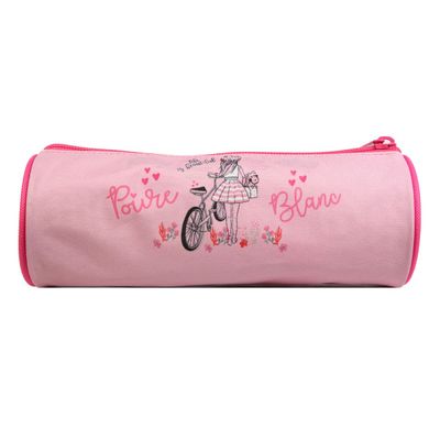 Trousse ronde Poivre Blanc - 1 compartiment - rose - Bagtrotter