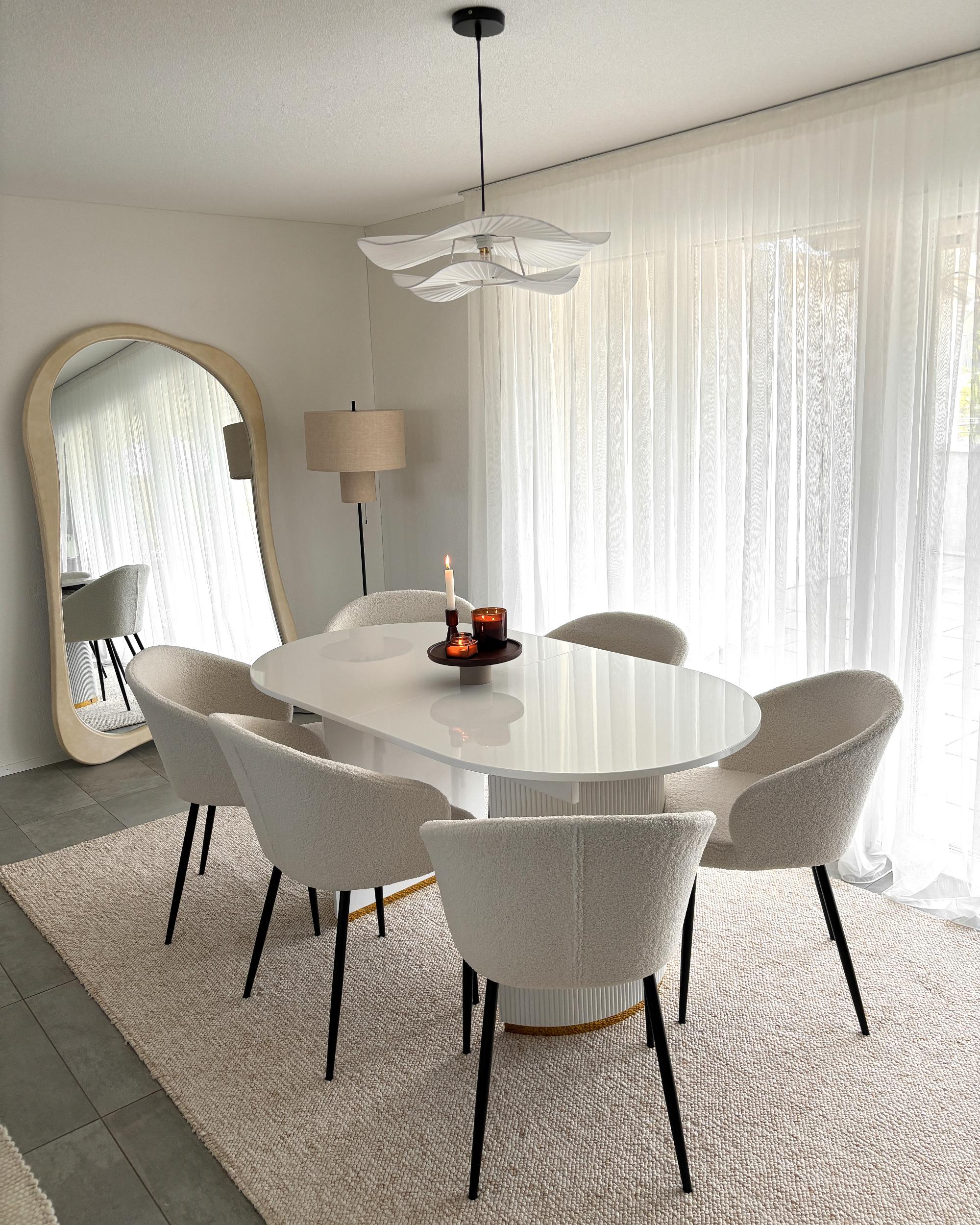 Eettafel uitschuifbaar DULVERTON Wit 90 cm 160/200 cm