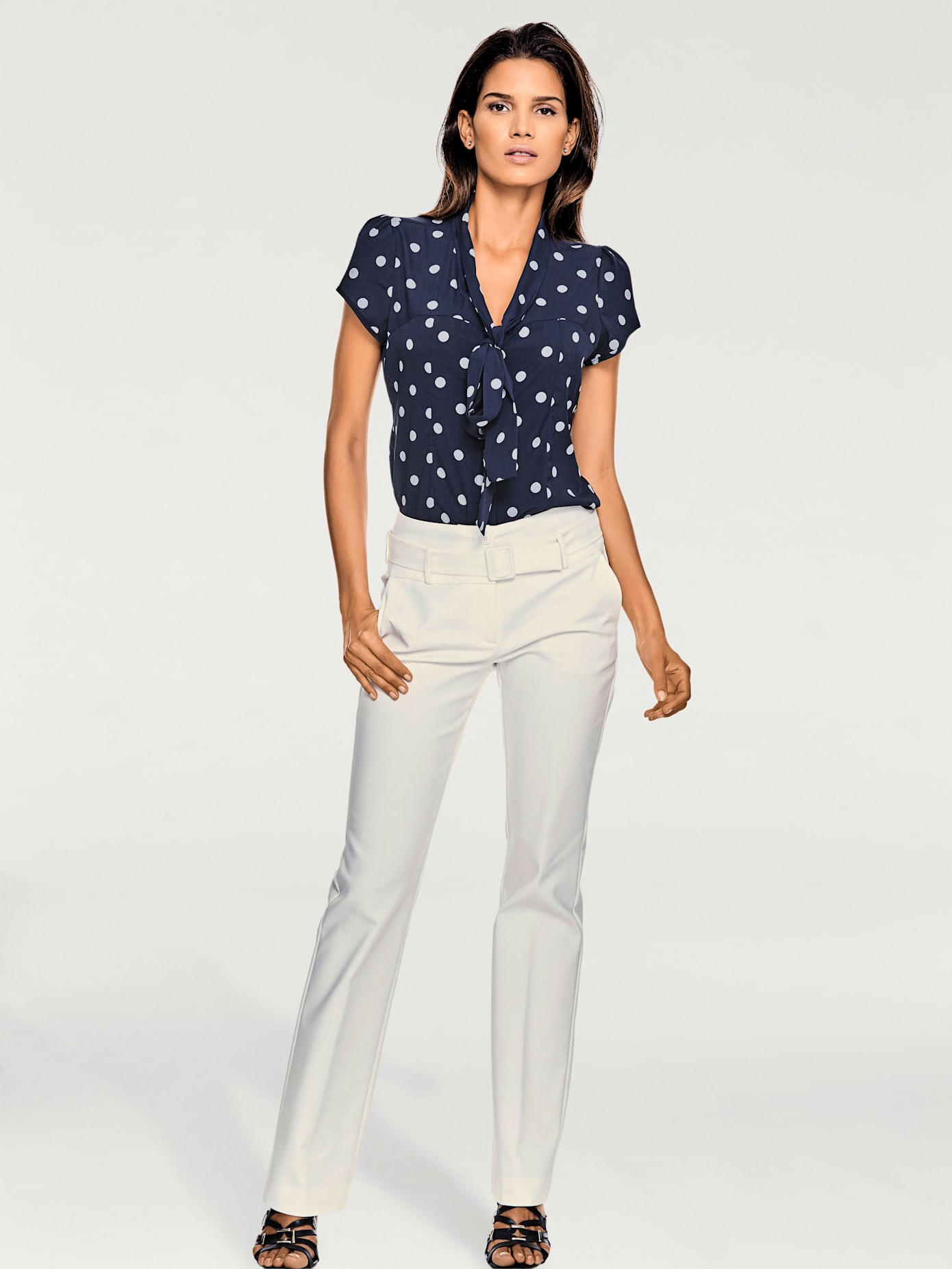 Chemisier à pois motif à pois tendance