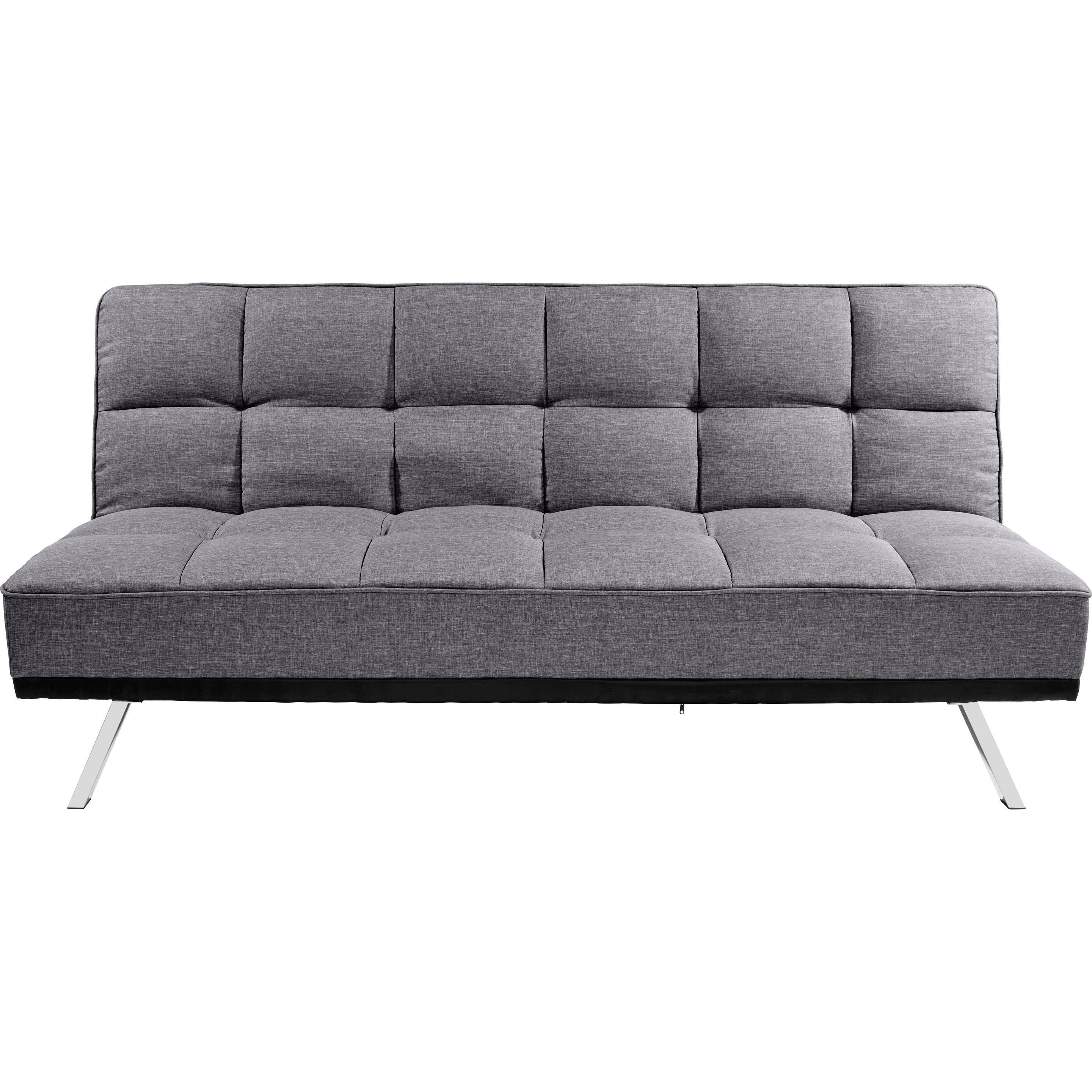 Mid.you Schlafsofa Anthrazit Edelstahl Metall Textil 3-Sitzer