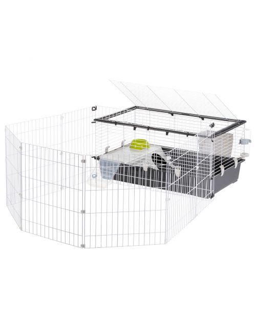 Ferplast Parkhome 100 Uitloopren - Dierenverblijf - 95x177.5x56 cm Zwart